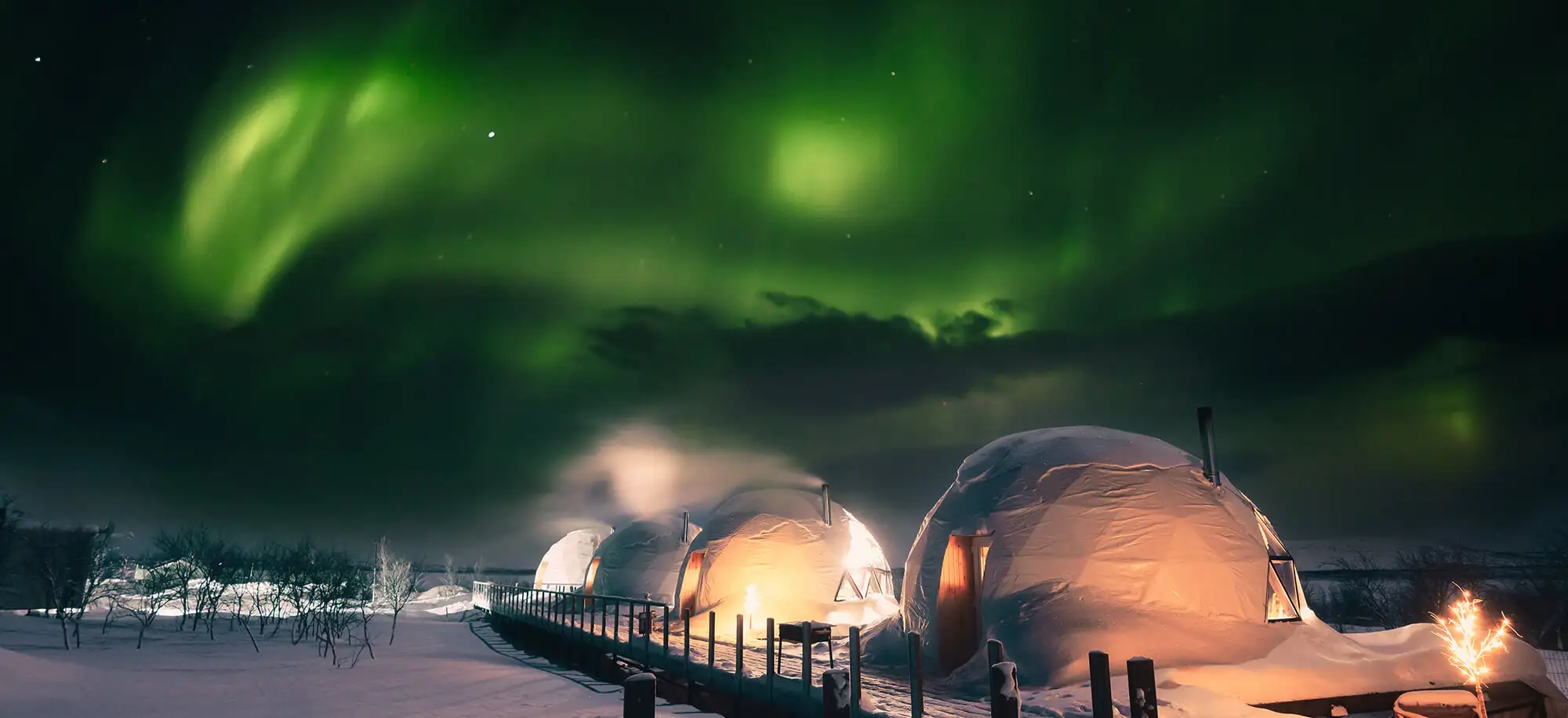 Auroras boreais na Noruega